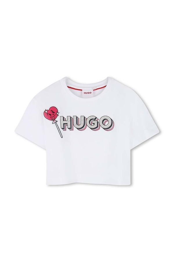 Hugo Dječja pamučna majica kratkih rukava HUGO boja: bijela, G00208
