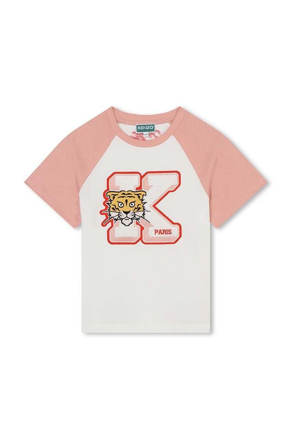 Kenzo kids Dječja pamučna majica kratkih rukava Kenzo Kids boja: bijela