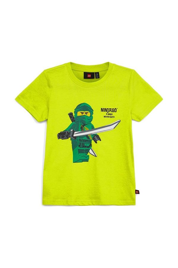 Lego Dječja pamučna majica kratkih rukava Lego boja: žuta, s tiskom
