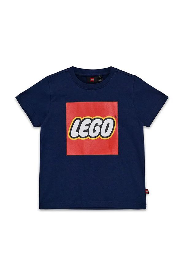 Lego Dječja pamučna majica kratkih rukava Lego LWTANO 631 boja: tamno plava, s tiskom, 12011363