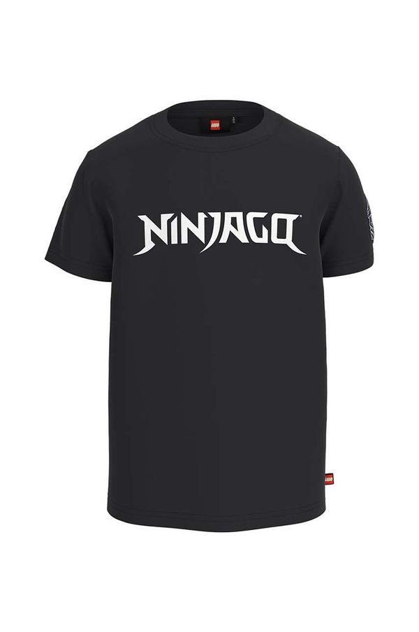 Lego Dječja pamučna majica kratkih rukava Lego x Ninjago boja: crna, s tiskom