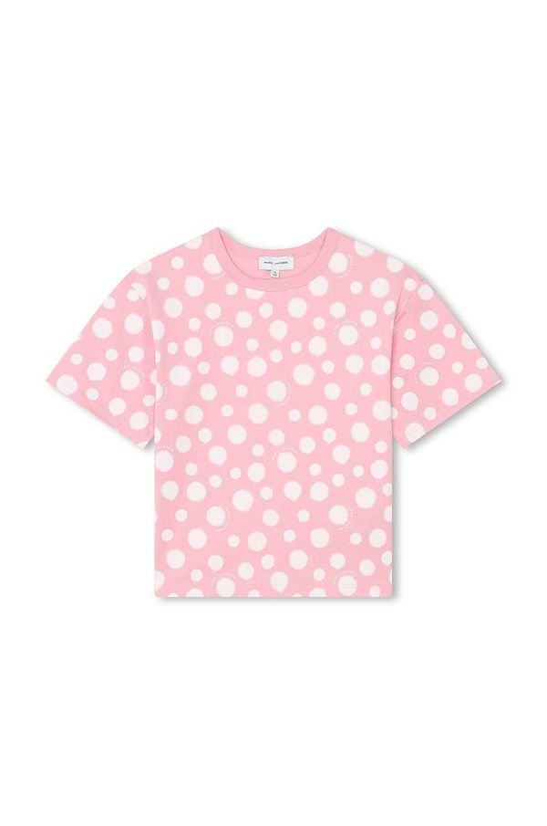 Marc Jacobs Dječja pamučna majica kratkih rukava Marc Jacobs boja: ružičasta