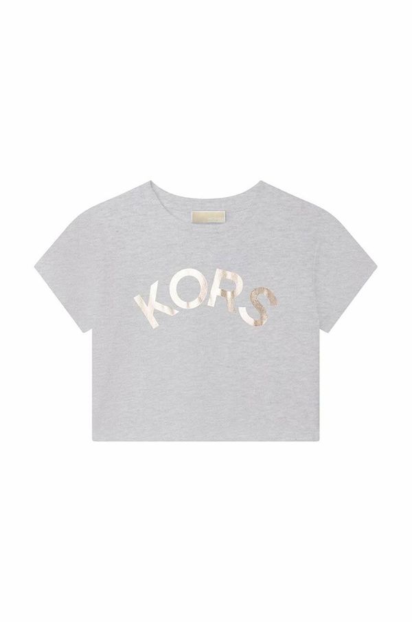 Michael Kors Dječja pamučna majica kratkih rukava Michael Kors boja: siva