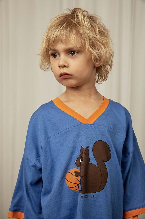 Mini Rodini Dječja pamučna majica kratkih rukava Mini Rodini Squirrel s tiskom