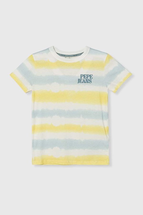 Pepe Jeans Dječja pamučna majica kratkih rukava Pepe Jeans REI boja: žuta, s uzorkom