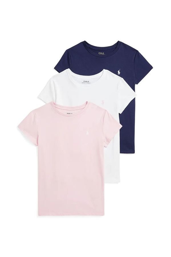 Polo Ralph Lauren Dječja pamučna majica kratkih rukava Polo Ralph Lauren 3-pack boja: ružičasta, 313902553004