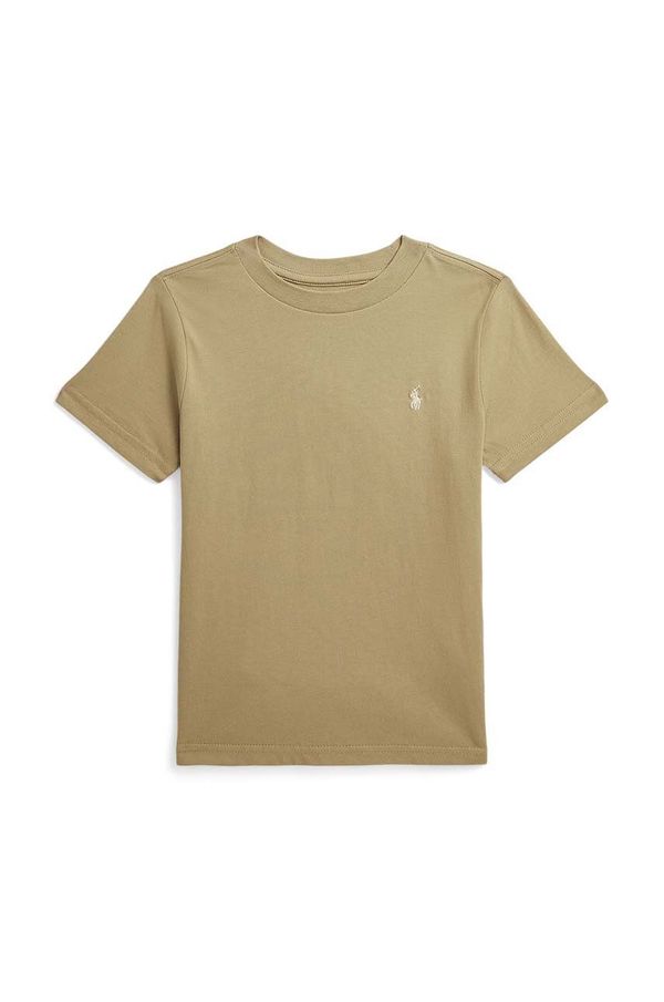 Polo Ralph Lauren Dječja pamučna majica kratkih rukava Polo Ralph Lauren boja: bež, bez uzorka, 322832904149