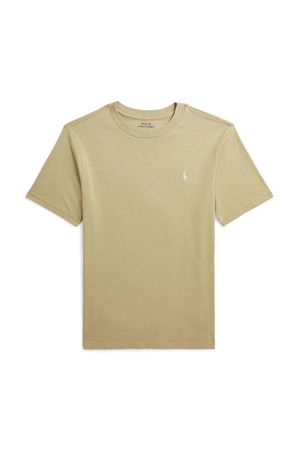 Polo Ralph Lauren Dječja pamučna majica kratkih rukava Polo Ralph Lauren boja: bež, bez uzorka, 323832904153