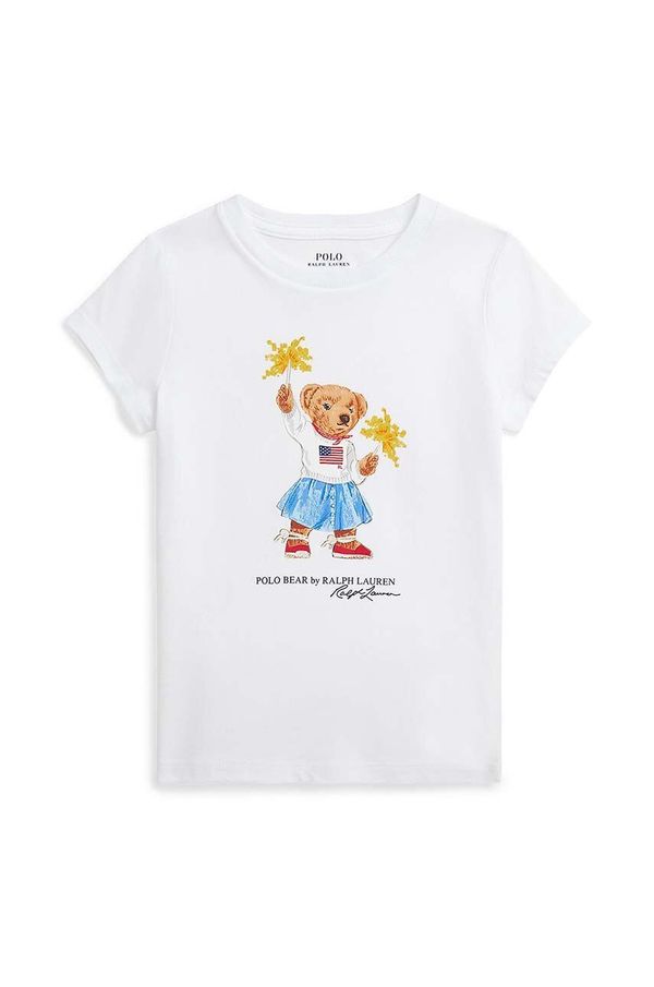 Polo Ralph Lauren Dječja pamučna majica kratkih rukava Polo Ralph Lauren boja: bijela, 312942856001