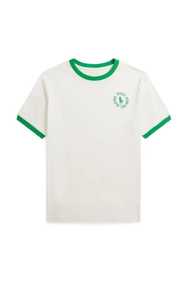 Polo Ralph Lauren Dječja pamučna majica kratkih rukava Polo Ralph Lauren boja: bijela, bez uzorka, 323964454001