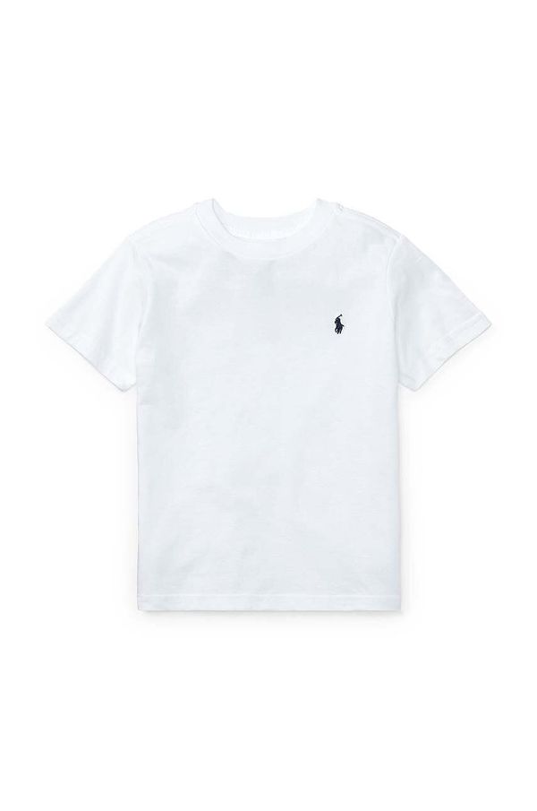 Polo Ralph Lauren Dječja pamučna majica kratkih rukava Polo Ralph Lauren boja: bijela, glatki