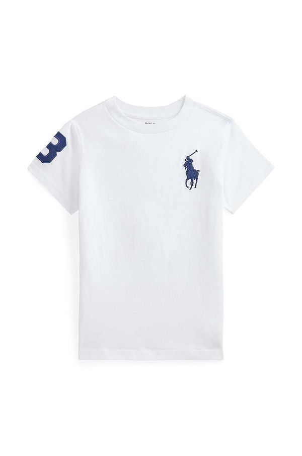 Polo Ralph Lauren Dječja pamučna majica kratkih rukava Polo Ralph Lauren boja: bijela, s tiskom, 322832907037
