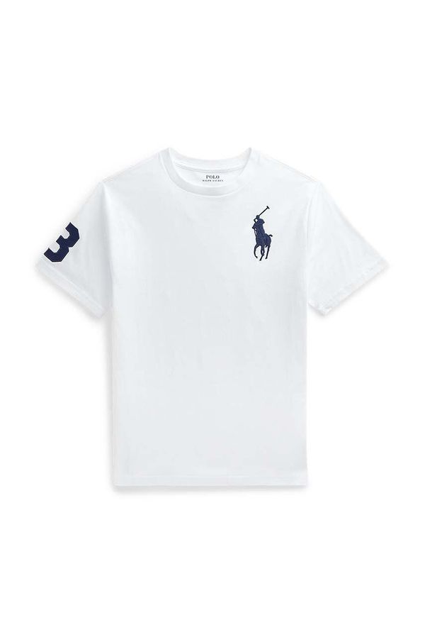 Polo Ralph Lauren Dječja pamučna majica kratkih rukava Polo Ralph Lauren boja: bijela, s tiskom, 323832907037