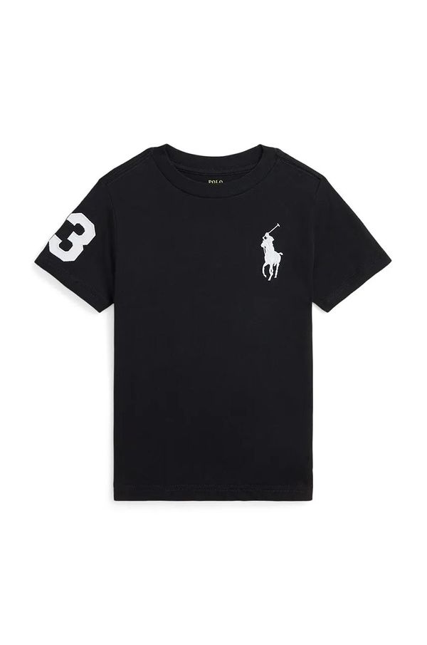 Polo Ralph Lauren Dječja pamučna majica kratkih rukava Polo Ralph Lauren boja: crna, bez uzorka, 322832907055
