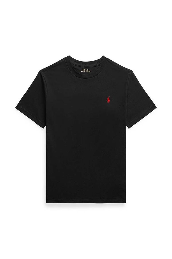 Polo Ralph Lauren Dječja pamučna majica kratkih rukava Polo Ralph Lauren boja: crna, bez uzorka