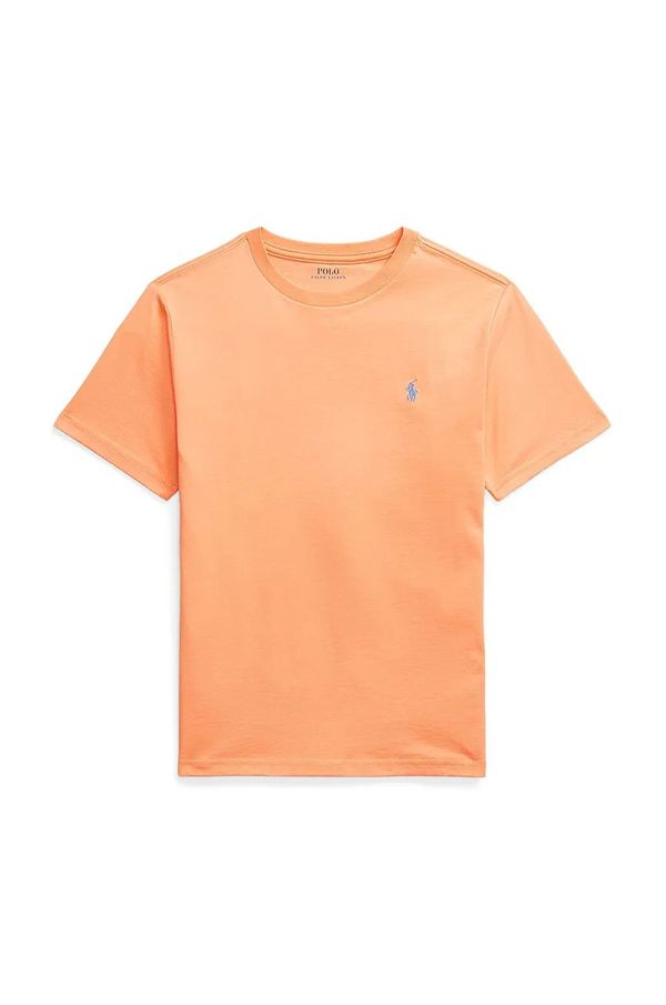 Polo Ralph Lauren Dječja pamučna majica kratkih rukava Polo Ralph Lauren boja: narančasta, bez uzorka, 323832904177