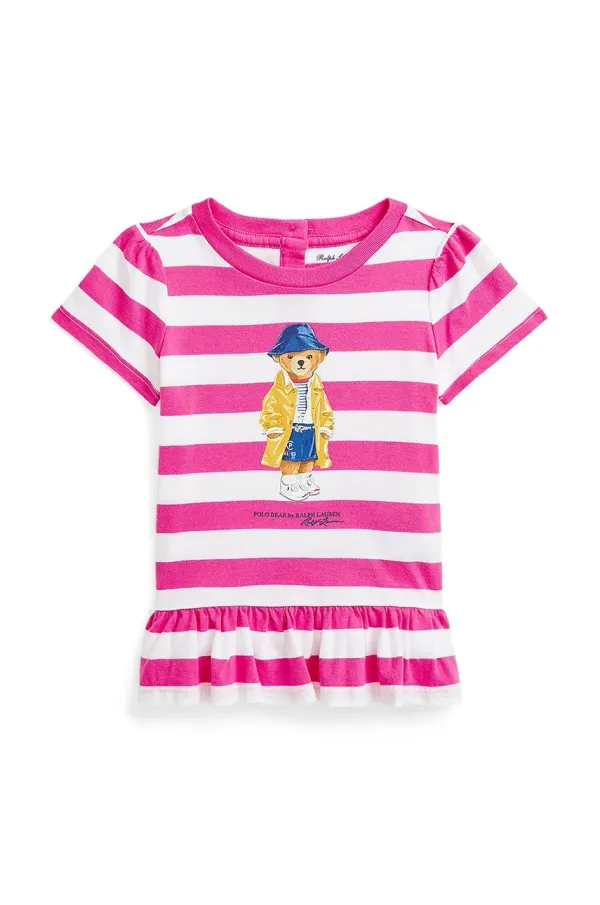 Polo Ralph Lauren Dječja pamučna majica kratkih rukava Polo Ralph Lauren boja: ružičasta, 310958228001