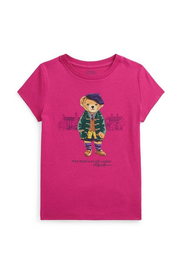 Polo Ralph Lauren Dječja pamučna majica kratkih rukava Polo Ralph Lauren boja: ružičasta, 312951080001