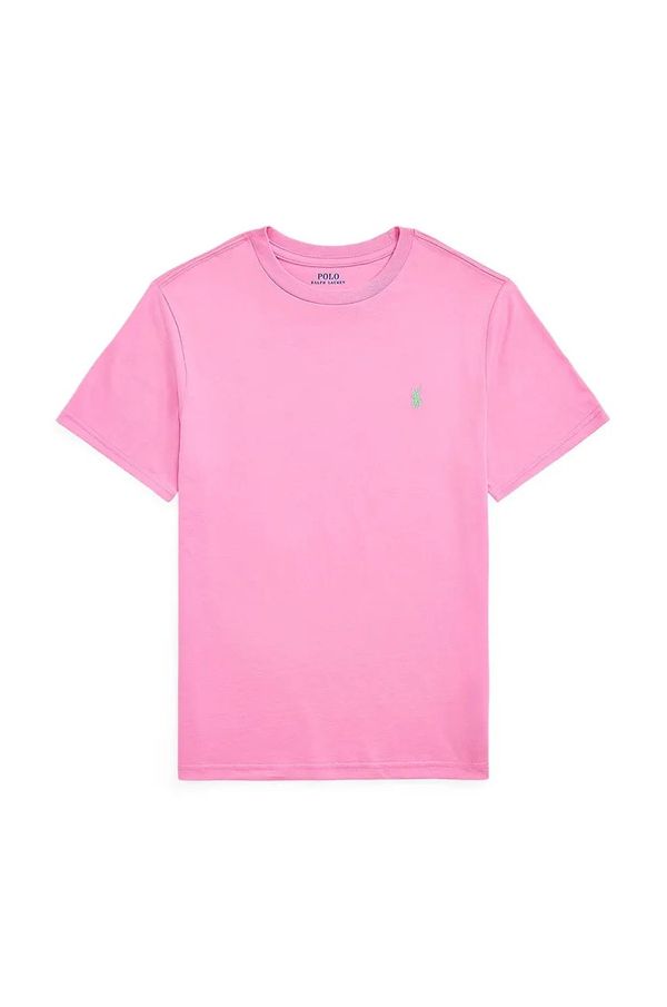Polo Ralph Lauren Dječja pamučna majica kratkih rukava Polo Ralph Lauren boja: ružičasta, bez uzorka, 323832904192