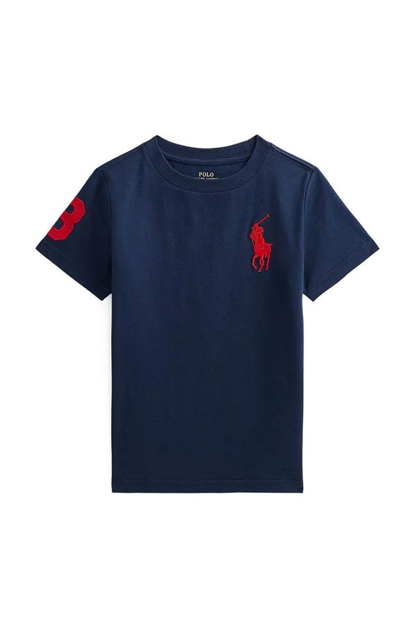 Polo Ralph Lauren Dječja pamučna majica kratkih rukava Polo Ralph Lauren boja: tamno plava, bez uzorka, 322832907039