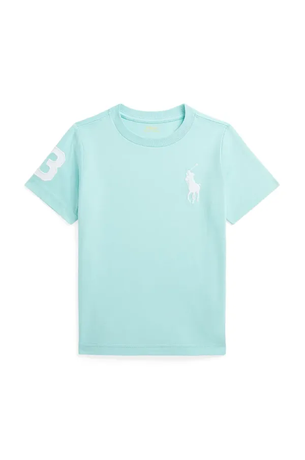 Polo Ralph Lauren Dječja pamučna majica kratkih rukava Polo Ralph Lauren boja: tirkizna, bez uzorka, 322832907064