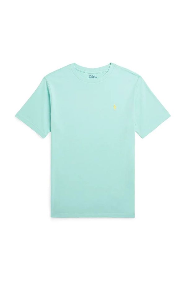 Polo Ralph Lauren Dječja pamučna majica kratkih rukava Polo Ralph Lauren boja: tirkizna, bez uzorka, 323832904180