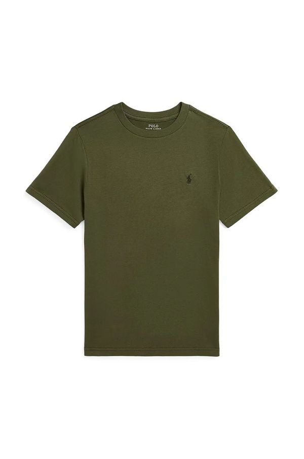 Polo Ralph Lauren Dječja pamučna majica kratkih rukava Polo Ralph Lauren boja: zelena, bez uzorka, 323832904170