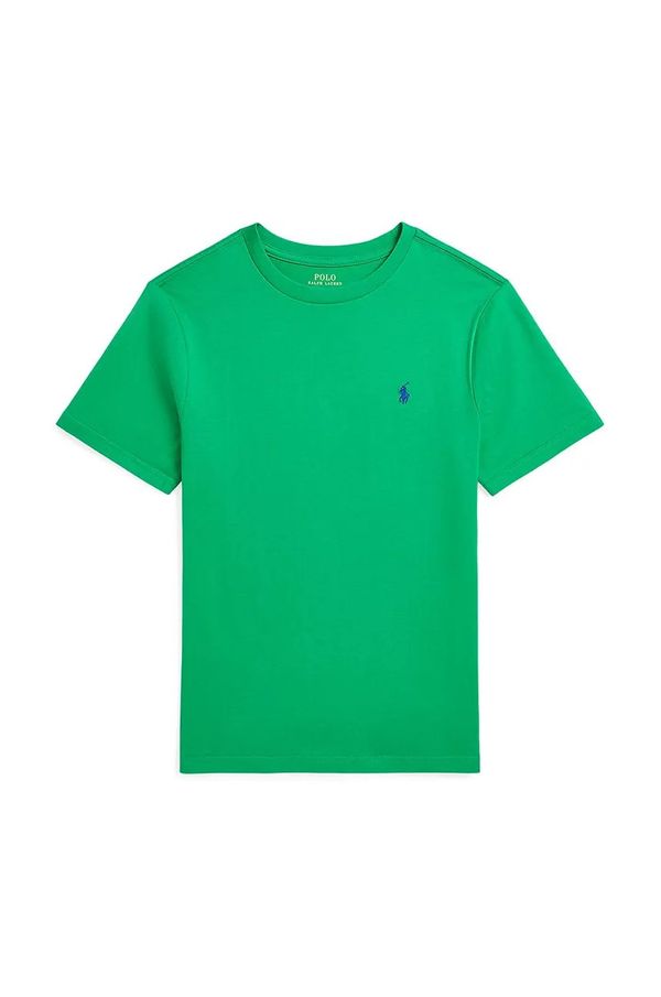 Polo Ralph Lauren Dječja pamučna majica kratkih rukava Polo Ralph Lauren boja: zelena, bez uzorka, 323832904175