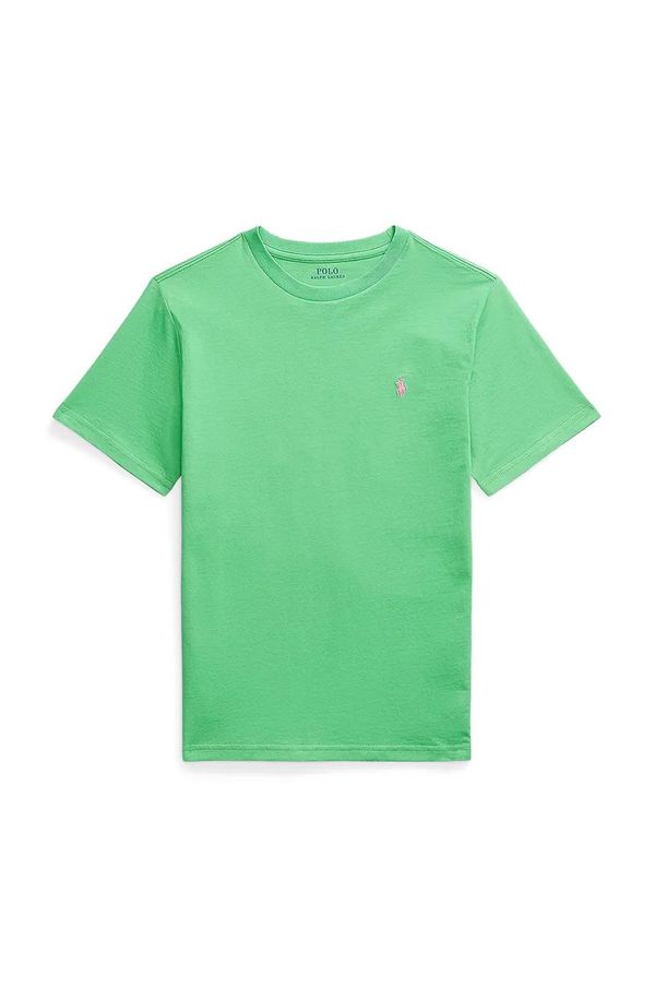 Polo Ralph Lauren Dječja pamučna majica kratkih rukava Polo Ralph Lauren boja: zelena, bez uzorka, 323832904178