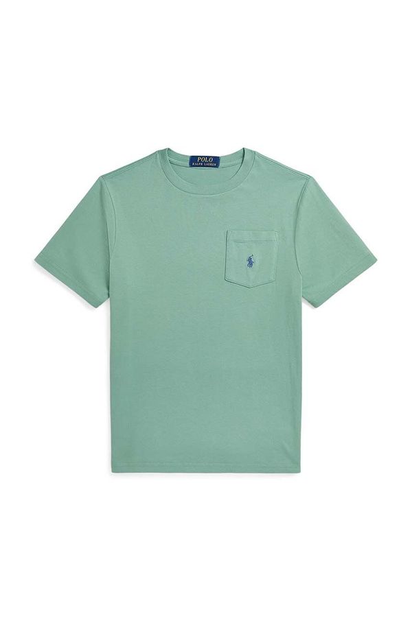 Polo Ralph Lauren Dječja pamučna majica kratkih rukava Polo Ralph Lauren boja: zelena, bez uzorka, 323942066005