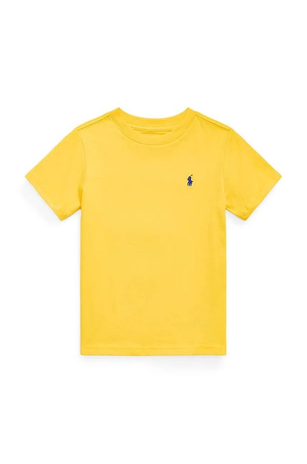 Polo Ralph Lauren Dječja pamučna majica kratkih rukava Polo Ralph Lauren boja: žuta, bez uzorka, 322832904168