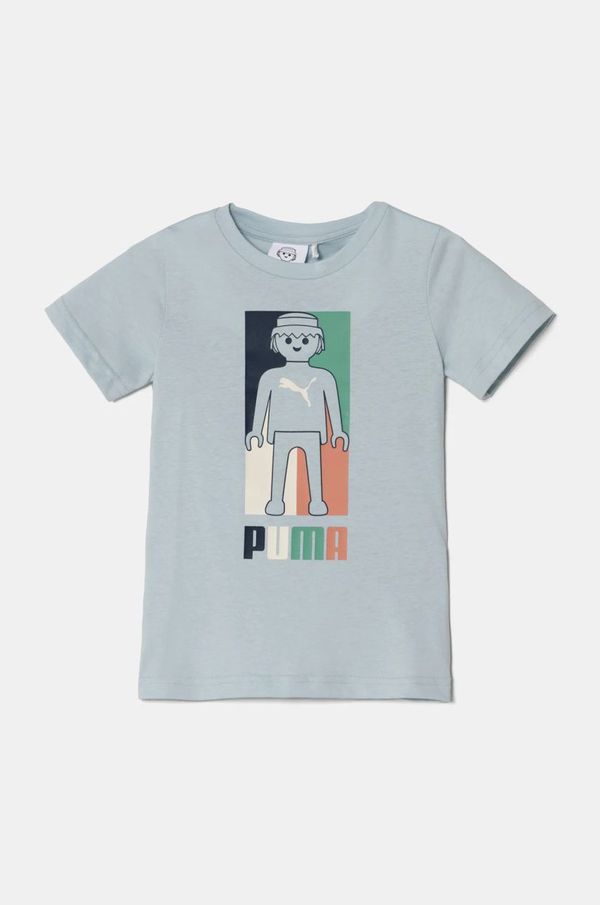 Puma Dječja pamučna majica kratkih rukava Puma X PLAYMOBIL s tiskom, 627388