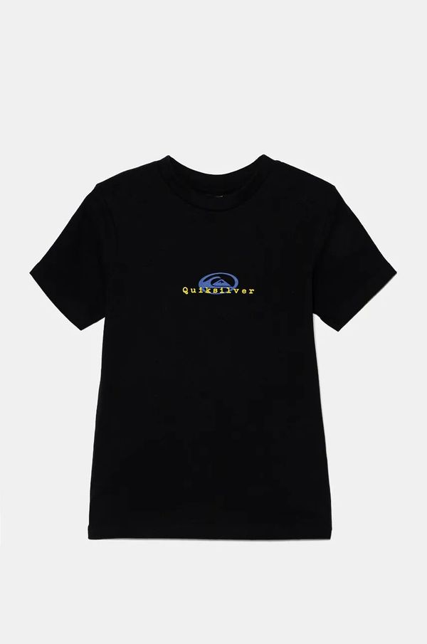 Quiksilver Dječja pamučna majica kratkih rukava Quiksilver THERMAL LOGO BMY boja: crna, s tiskom, AQBZT04452