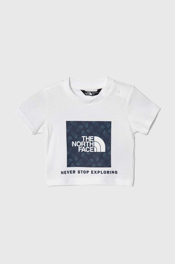 The North Face Dječja pamučna majica kratkih rukava The North Face BOX INFILL PRINT TEE boja: bijela, s tiskom