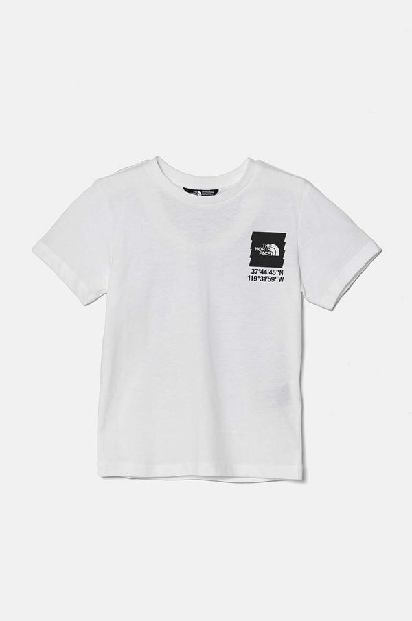 The North Face Dječja pamučna majica kratkih rukava The North Face COORDINATES GRAPHIC S/S TEE boja: bijela, s tiskom, NF0A89J7FN41