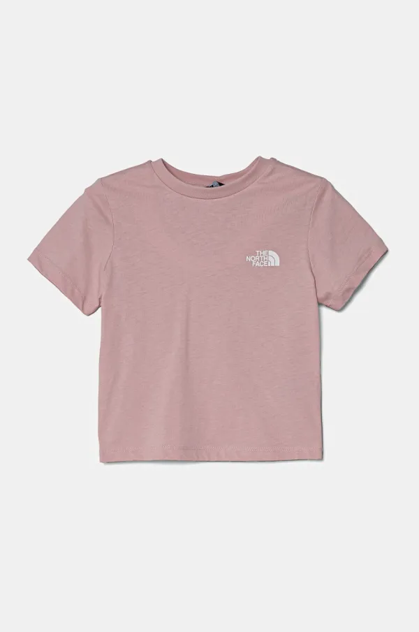 The North Face Dječja pamučna majica kratkih rukava The North Face KID BOX NSE S/S TEE boja: ružičasta, s tiskom, NF0A89H50UI1