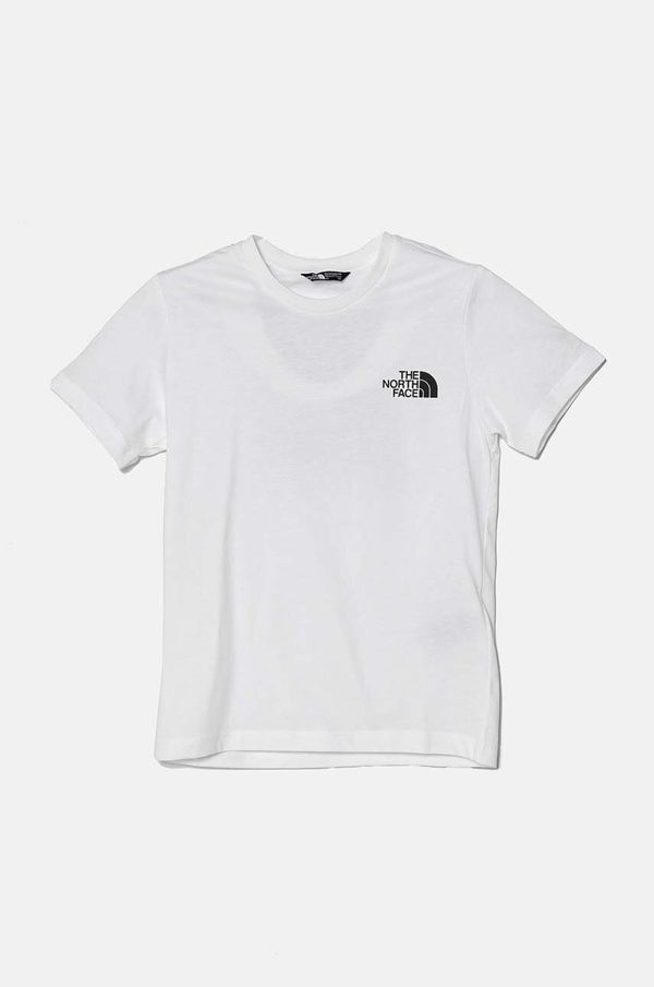 The North Face Dječja pamučna majica kratkih rukava The North Face REDBOX S/S TEE boja: bijela, s tiskom, NF0A89VTFN41