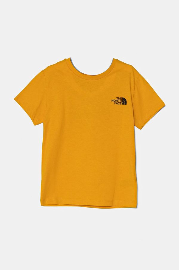 The North Face Dječja pamučna majica kratkih rukava The North Face REDBOX S/S TEE boja: žuta, s tiskom, NF0A89VT56P1