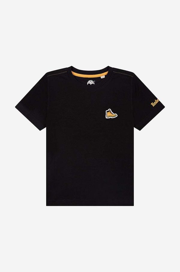 Timberland Dječja pamučna majica kratkih rukava Timberland Short Sleeves Tee-shirt boja: crna, glatki model
