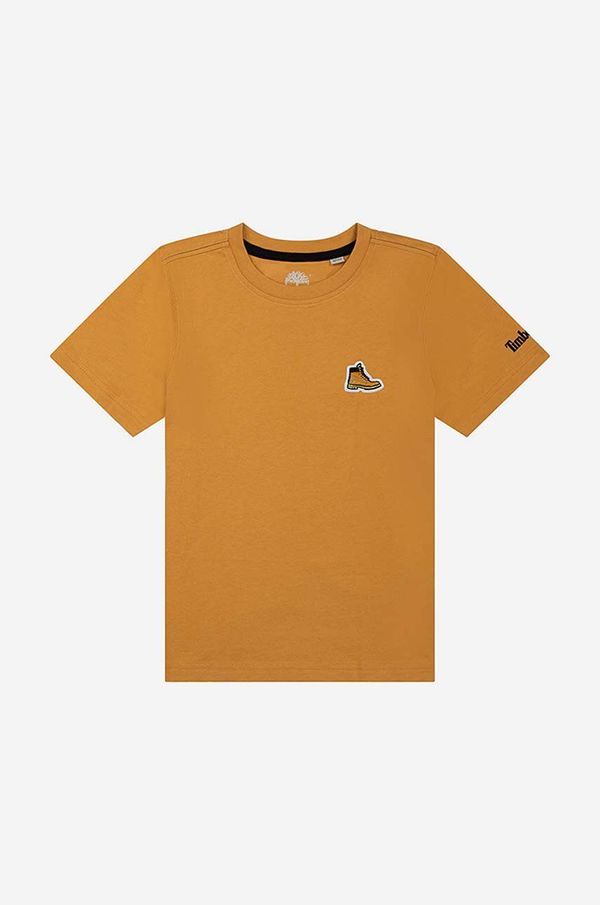 Timberland Dječja pamučna majica kratkih rukava Timberland Short Sleeves Tee-shirt boja: narančasta, glatki model