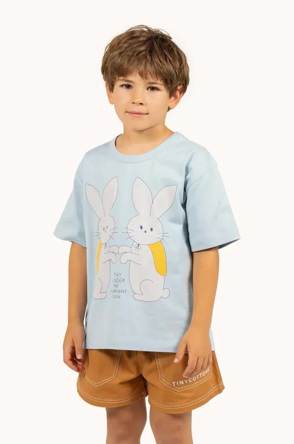 Tinycottons Dječja pamučna majica kratkih rukava Tinycottons BUNNIES GRAPHIC TEE s tiskom, SS25-075