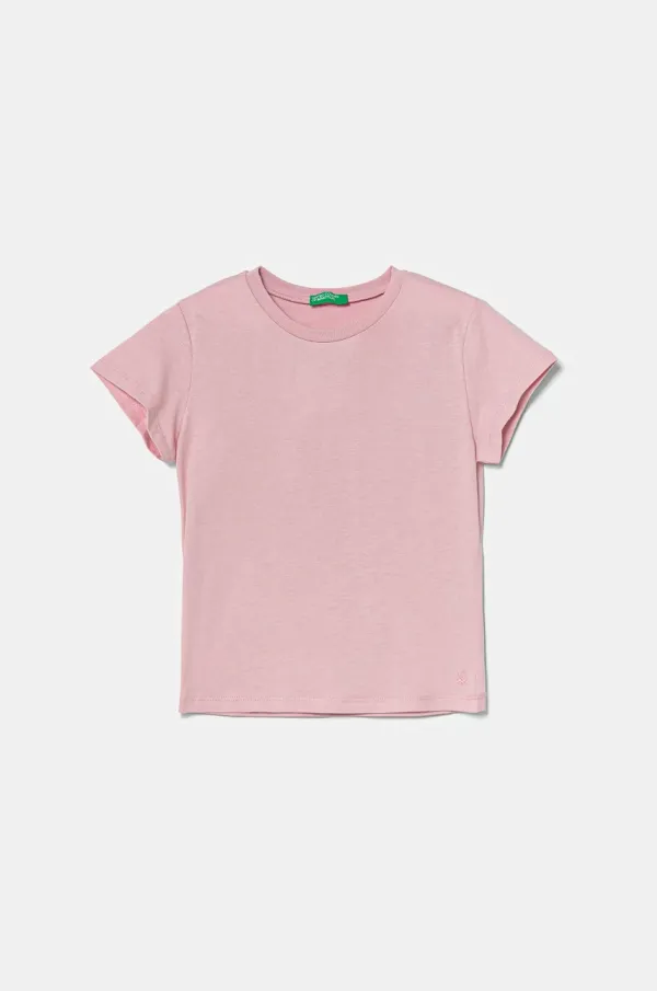 United Colors of Benetton Dječja pamučna majica kratkih rukava United Colors of Benetton boja: ružičasta, 3I1XC109V