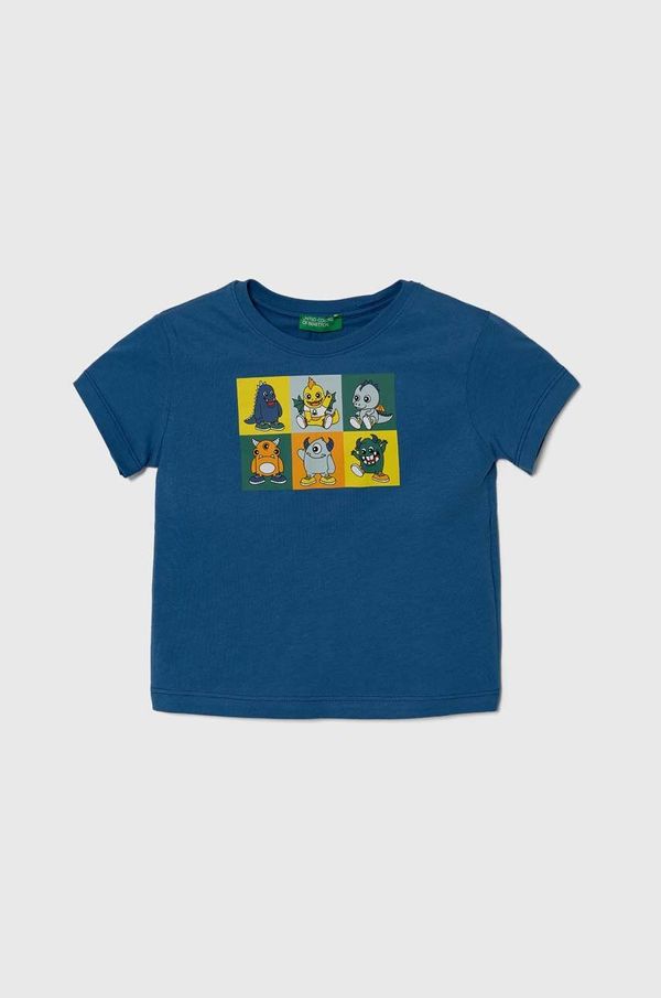 United Colors of Benetton Dječja pamučna majica kratkih rukava United Colors of Benetton s tiskom