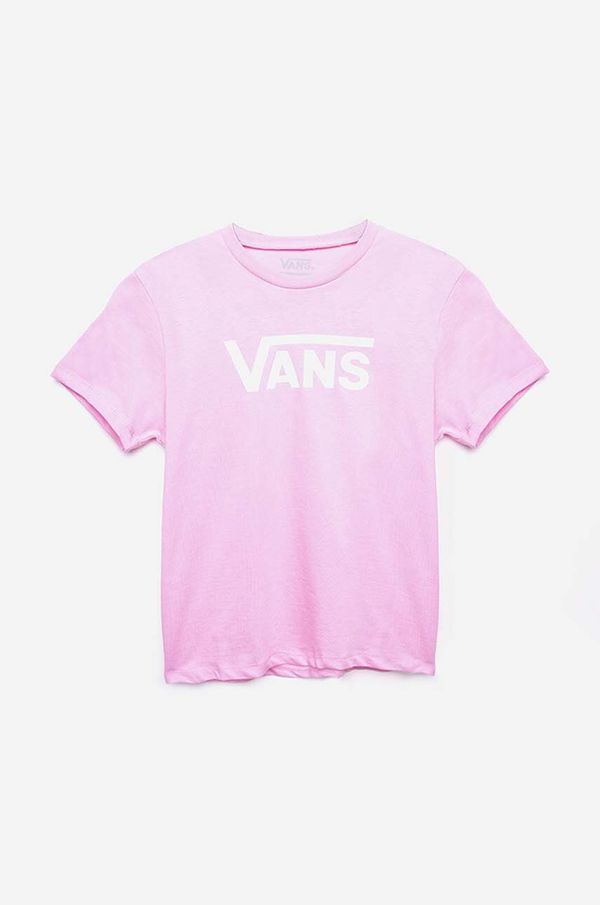Vans Dječja pamučna majica kratkih rukava Vans boja: ružičasta, s tiskom