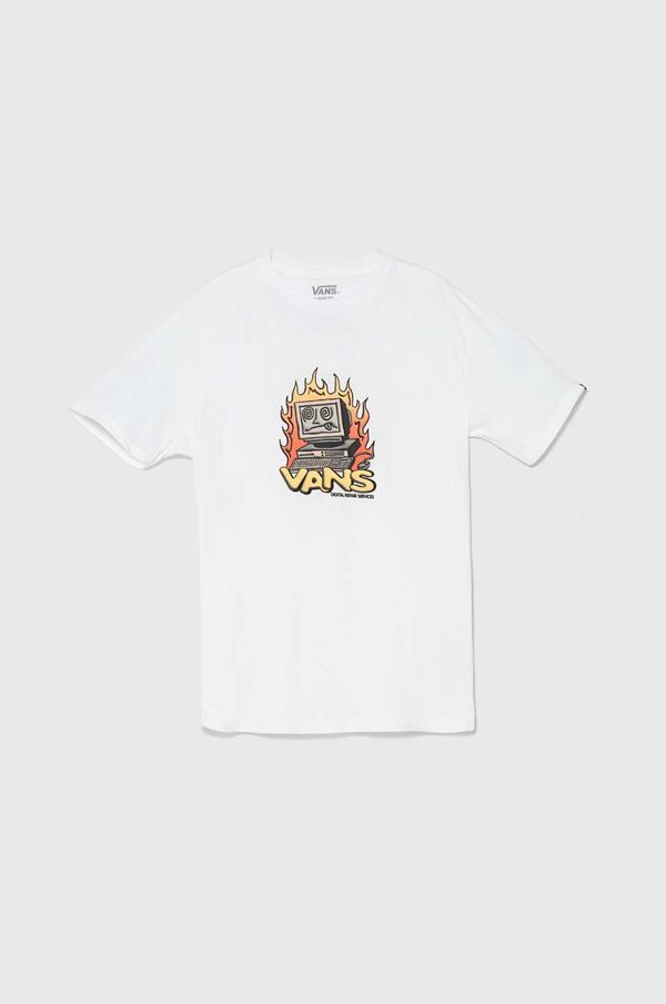 Vans Dječja pamučna majica kratkih rukava Vans Digital Repair boja: bijela, s tiskom, VN000JC3WHT1