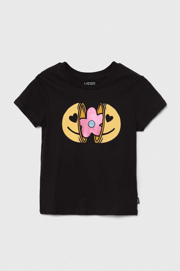 Vans Dječja pamučna majica kratkih rukava Vans Inner Child boja: crna, VN000JAKBLK1