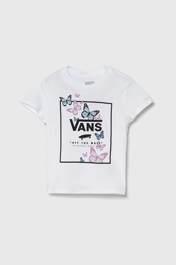 Vans Dječja pamučna majica kratkih rukava Vans Migration boja: bijela, VN000K9MWHT1