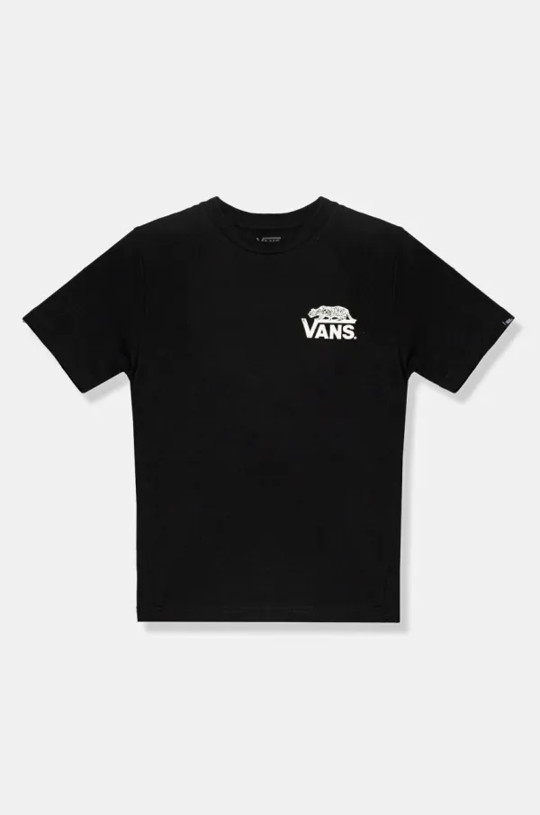Vans Dječja pamučna majica kratkih rukava Vans Sneaky boja: crna, s tiskom, VN000MK2BLK1