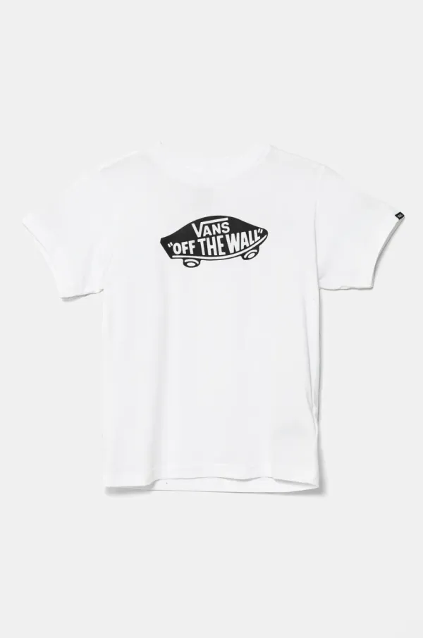 Vans Dječja pamučna majica kratkih rukava Vans STYLE 76 boja: bijela, s tiskom, VN0A3IJ1WHT1