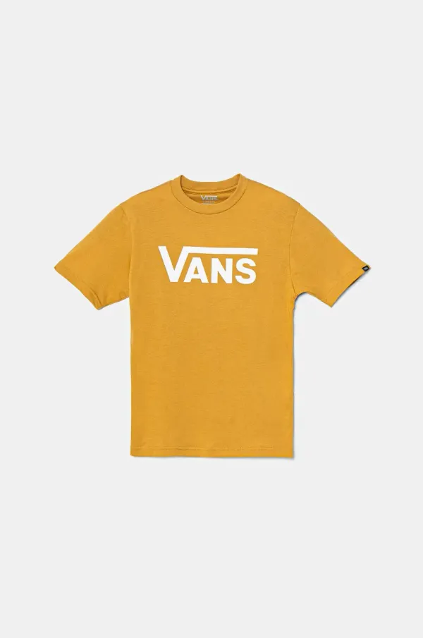 Vans Dječja pamučna majica kratkih rukava Vans Vans Classic boja: žuta, s tiskom, VN000IVFBL21